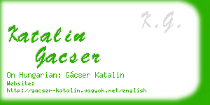 katalin gacser business card