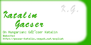 katalin gacser business card